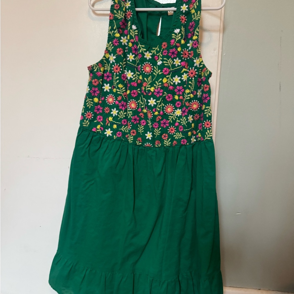 Cherokee Green Floral Kids Dress